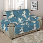 Flying Crane Bird Pattern Print Half Sofa Protector