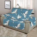 Flying Crane Bird Pattern Print Half Sofa Protector