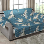 Flying Crane Bird Pattern Print Loveseat Protector