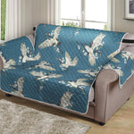 Flying Crane Bird Pattern Print Loveseat Protector