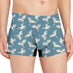 Flying Crane Bird Pattern Print Men's Boxer Briefs