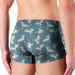Flying Crane Bird Pattern Print Men's Boxer Briefs