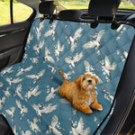 Flying Crane Bird Pattern Print Pet Car Back Seat Cover