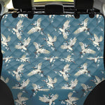 Flying Crane Bird Pattern Print Pet Car Back Seat Cover