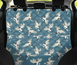 Flying Crane Bird Pattern Print Pet Car Back Seat Cover