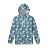 Flying Crane Bird Pattern Print Pullover Hoodie