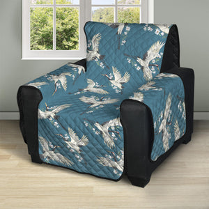 Flying Crane Bird Pattern Print Recliner Protector