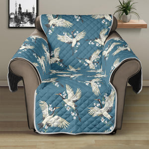 Flying Crane Bird Pattern Print Recliner Protector