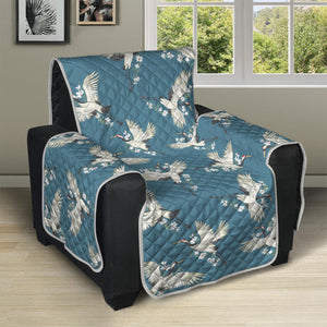 Flying Crane Bird Pattern Print Recliner Protector