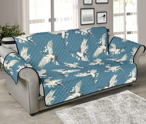 Flying Crane Bird Pattern Print Sofa Protector