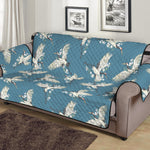 Flying Crane Bird Pattern Print Sofa Protector