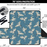 Flying Crane Bird Pattern Print Sofa Protector