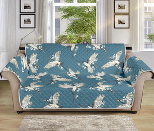 Flying Crane Bird Pattern Print Sofa Protector