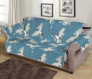 Flying Crane Bird Pattern Print Sofa Protector