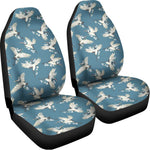 Flying Crane Bird Pattern Print Universal Fit Car Seat Covers