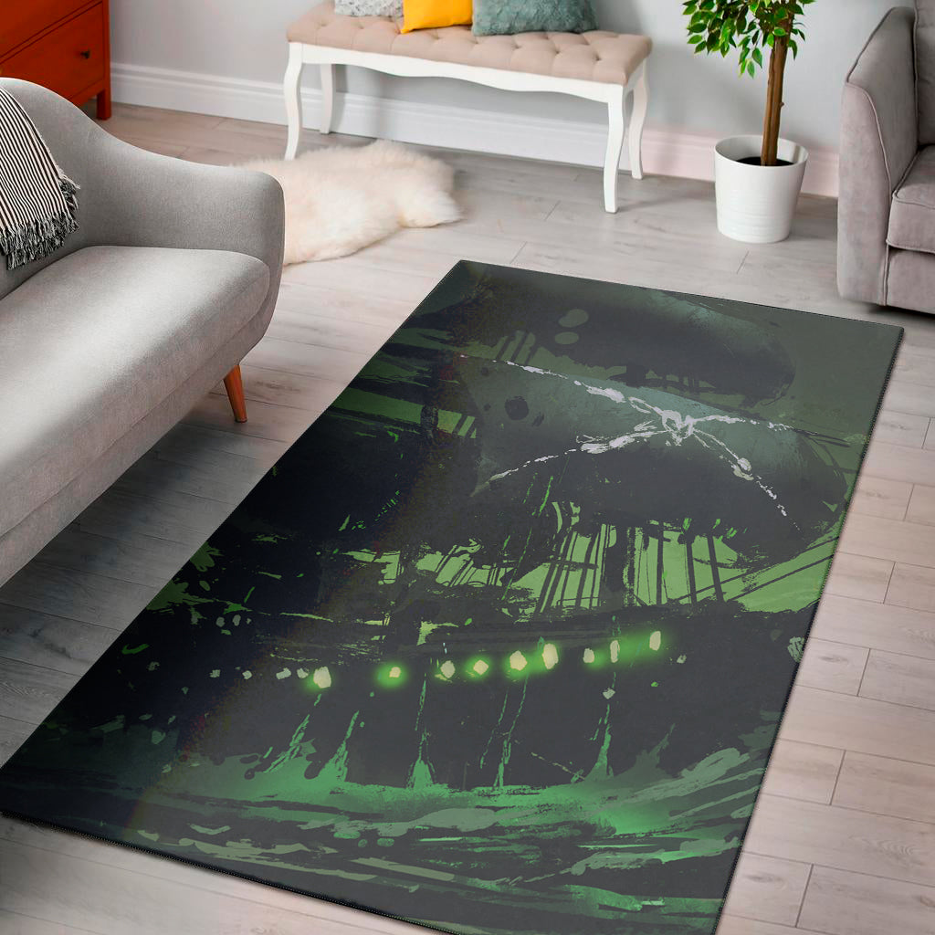 Flying Dutchman Ghost Pirate Ship Print Area Rug