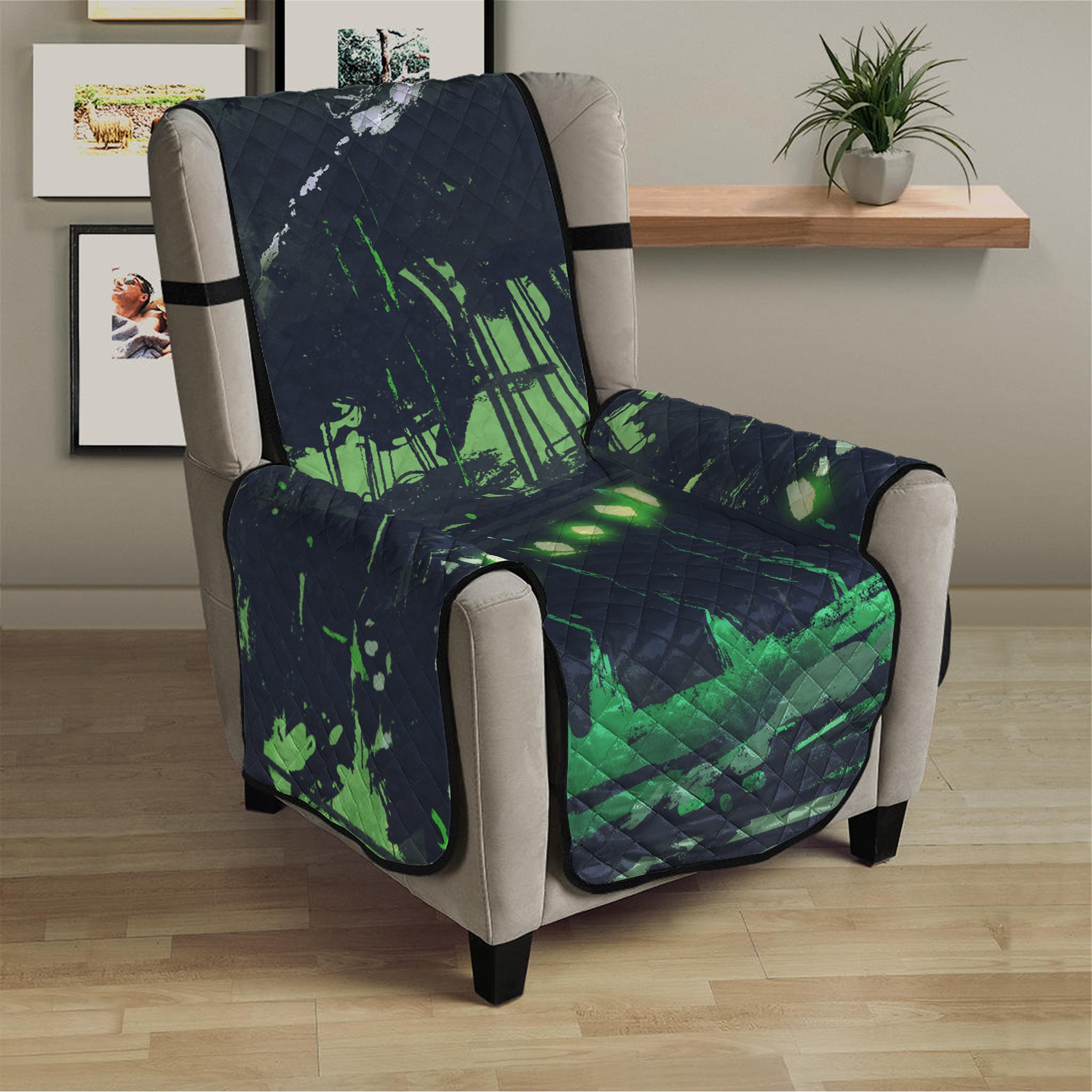 Flying Dutchman Ghost Pirate Ship Print Armchair Protector