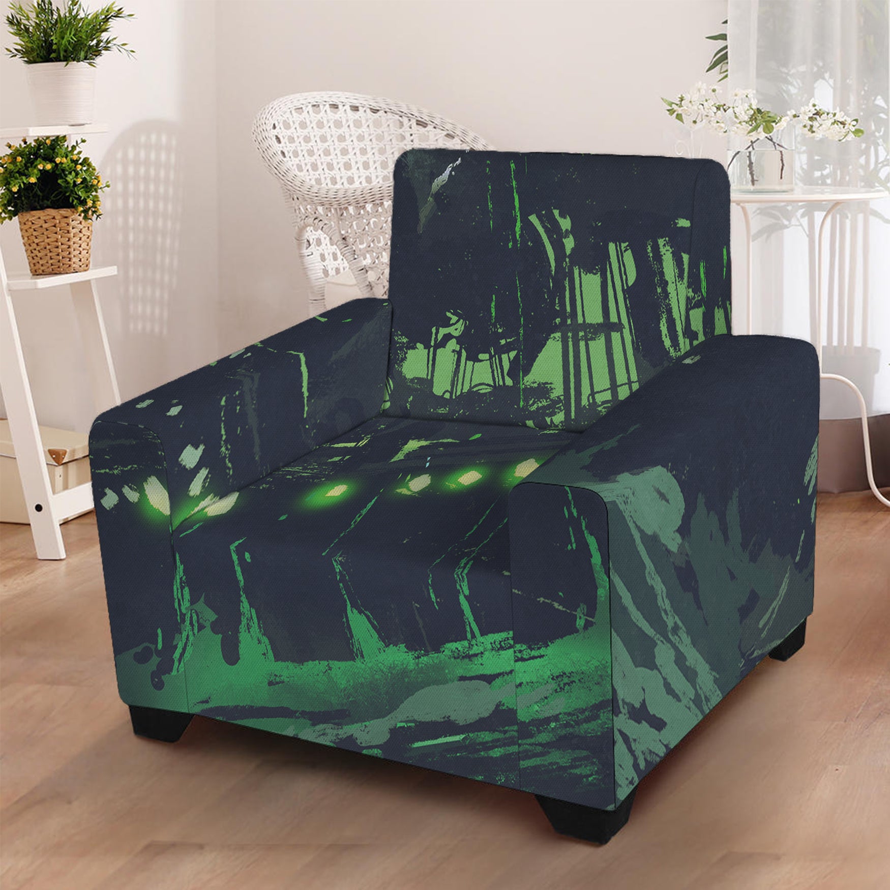 Flying Dutchman Ghost Pirate Ship Print Armchair Slipcover