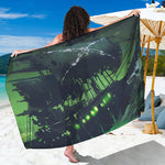 Flying Dutchman Ghost Pirate Ship Print Beach Sarong Wrap