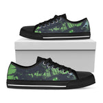 Flying Dutchman Ghost Pirate Ship Print Black Low Top Shoes