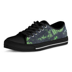 Flying Dutchman Ghost Pirate Ship Print Black Low Top Shoes