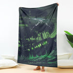 Flying Dutchman Ghost Pirate Ship Print Blanket