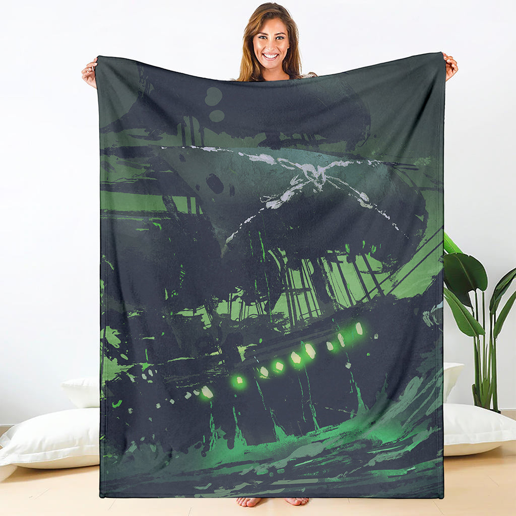 Flying Dutchman Ghost Pirate Ship Print Blanket