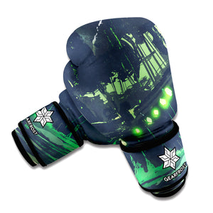 Flying Dutchman Ghost Pirate Ship Print Boxing Gloves