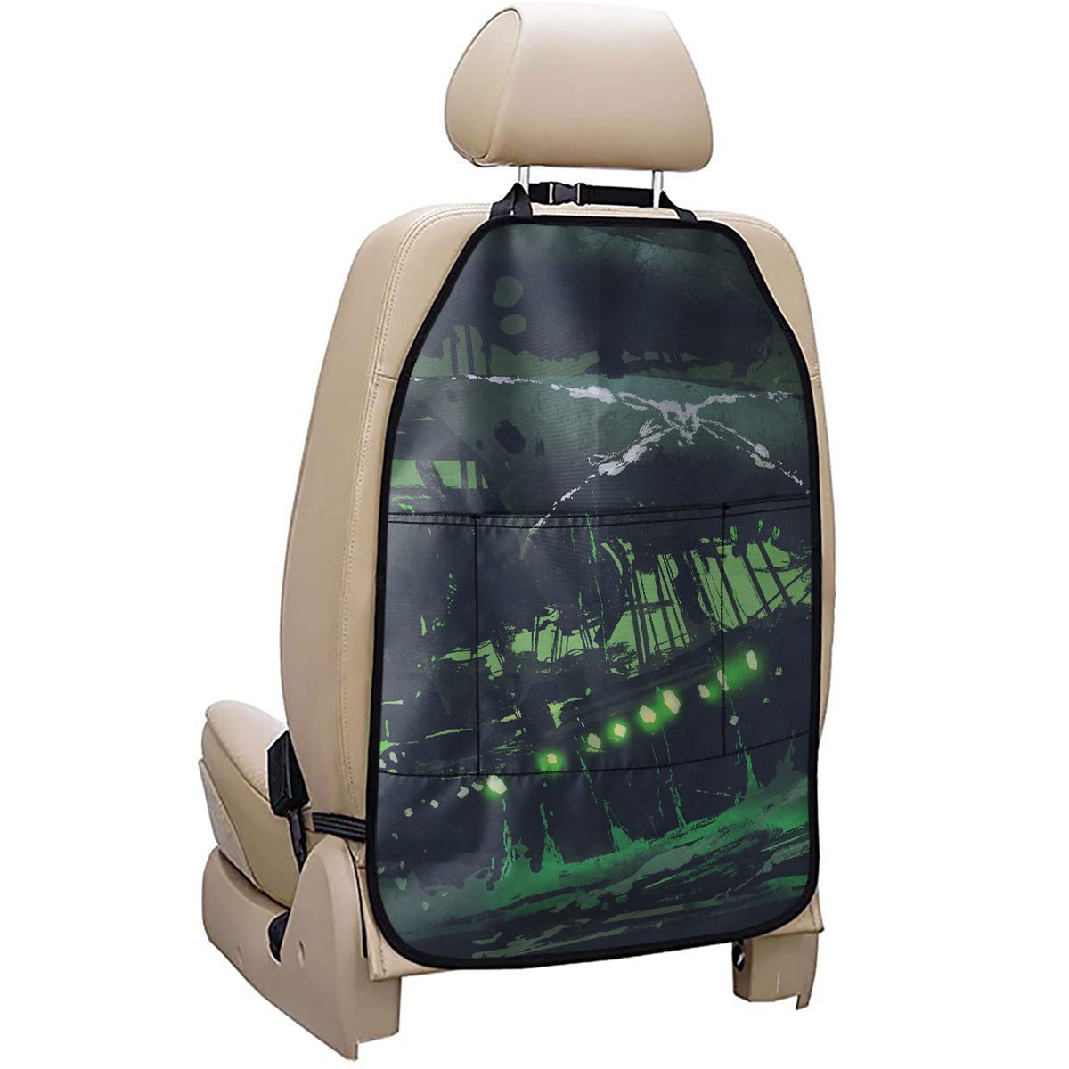 Flying Dutchman Ghost Pirate Ship Print Car Seat Organizers