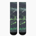 Flying Dutchman Ghost Pirate Ship Print Crew Socks