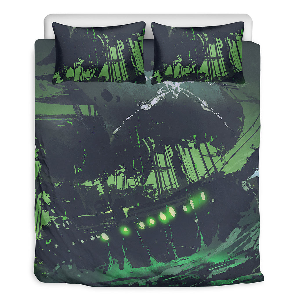 Flying Dutchman Ghost Pirate Ship Print Duvet Cover Bedding Set