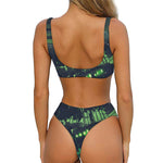 Flying Dutchman Ghost Pirate Ship Print Front Bow Tie Bikini