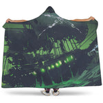 Flying Dutchman Ghost Pirate Ship Print Hooded Blanket
