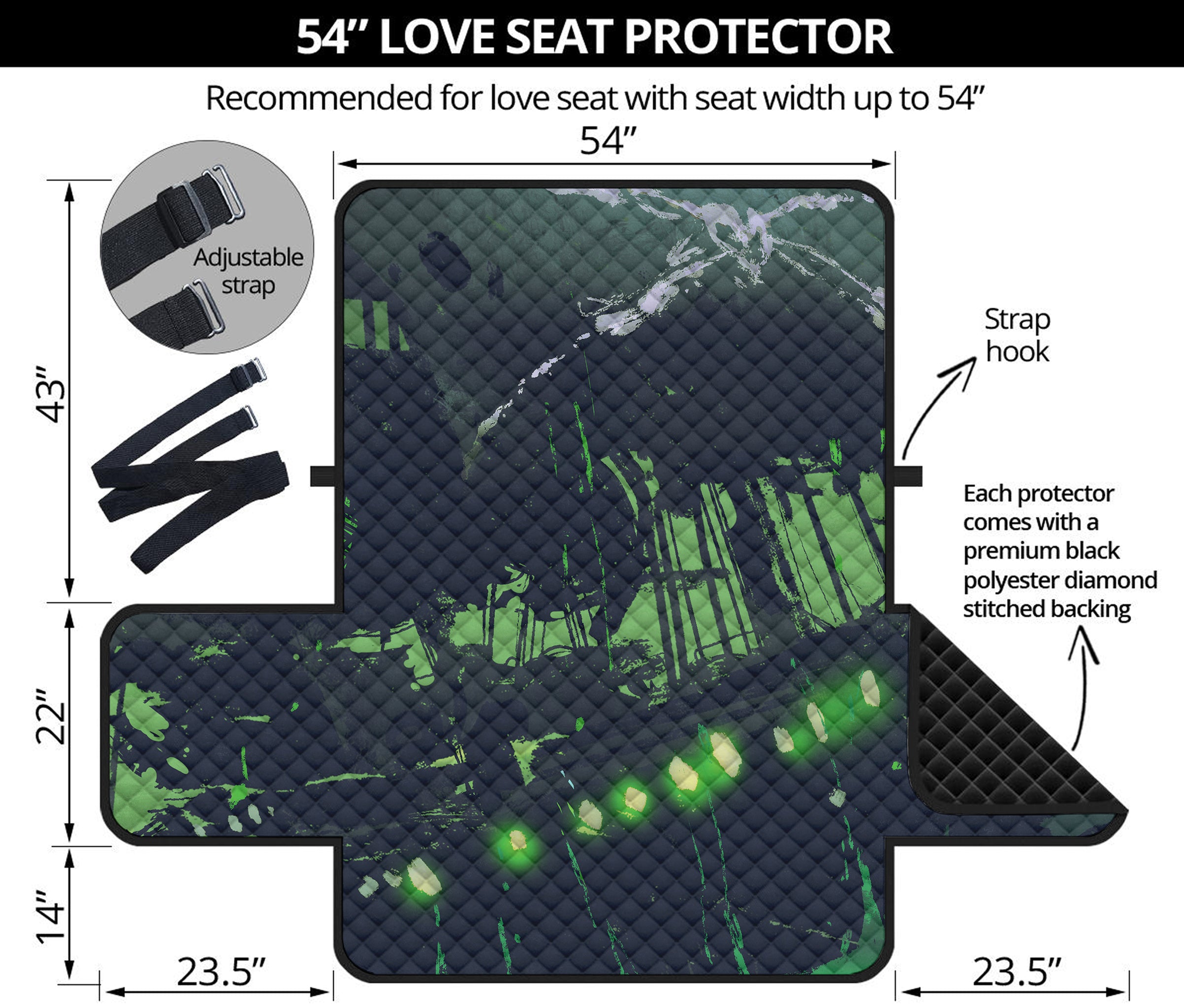 Flying Dutchman Ghost Pirate Ship Print Loveseat Protector