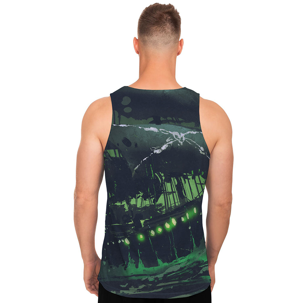 Flying Dutchman Ghost Pirate Ship Print Men's Tank Top