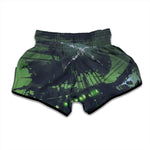 Flying Dutchman Ghost Pirate Ship Print Muay Thai Boxing Shorts