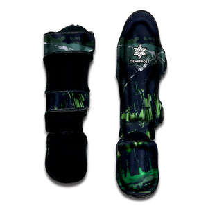 Flying Dutchman Ghost Pirate Ship Print Muay Thai Shin Guard