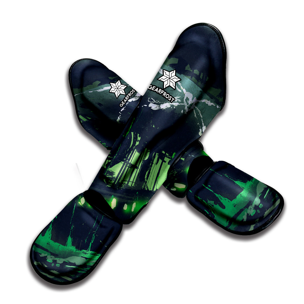 Flying Dutchman Ghost Pirate Ship Print Muay Thai Shin Guards