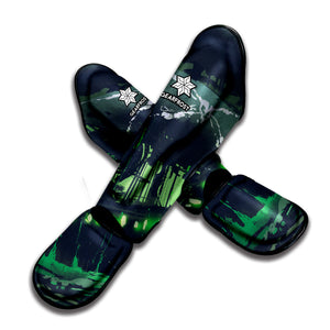 Flying Dutchman Ghost Pirate Ship Print Muay Thai Shin Guard