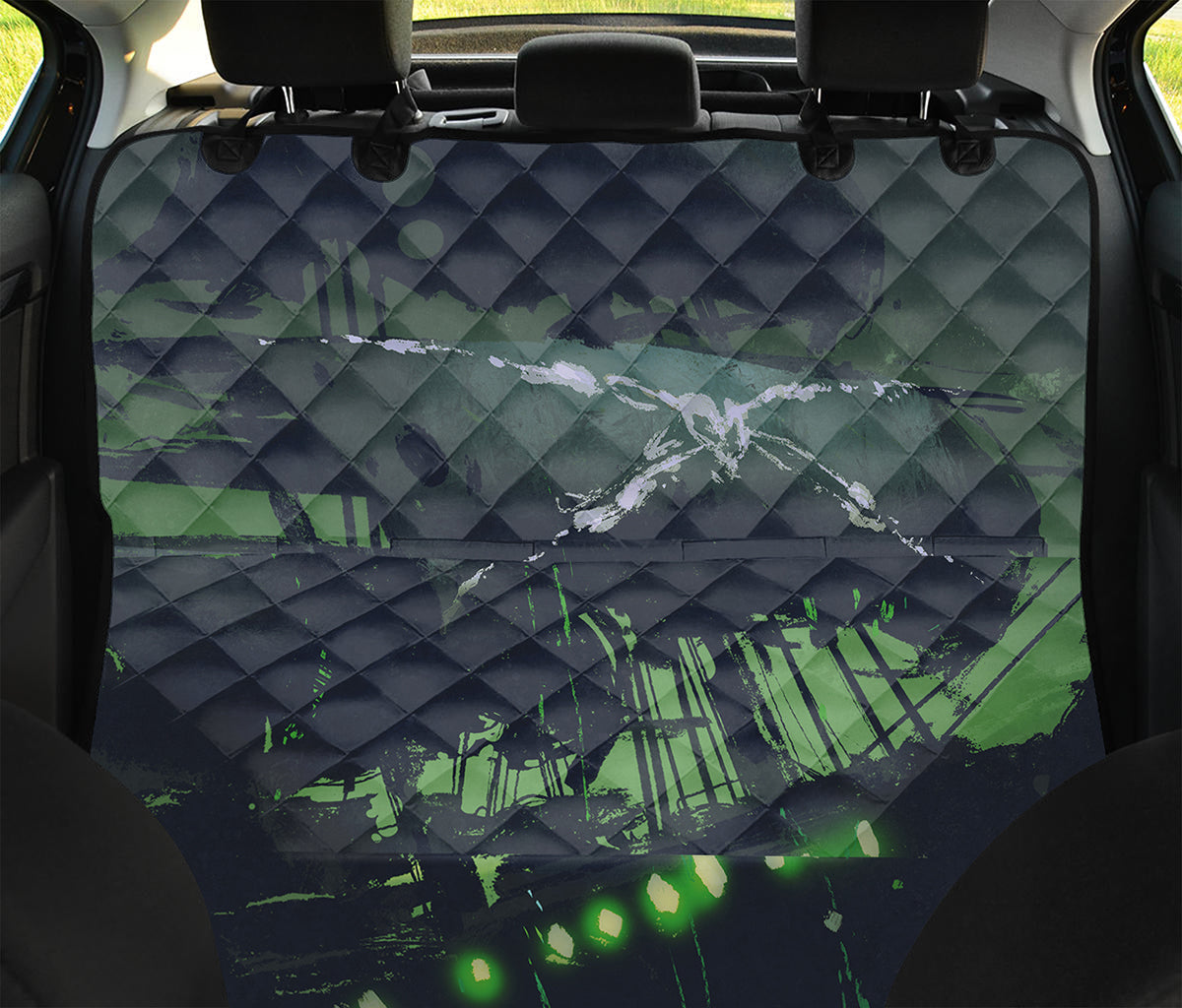 Flying Dutchman Ghost Pirate Ship Print Pet Car Back Seat Cover