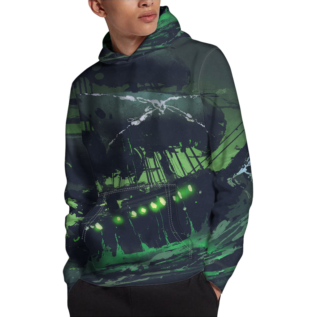 Flying Dutchman Ghost Pirate Ship Print Pullover Hoodie