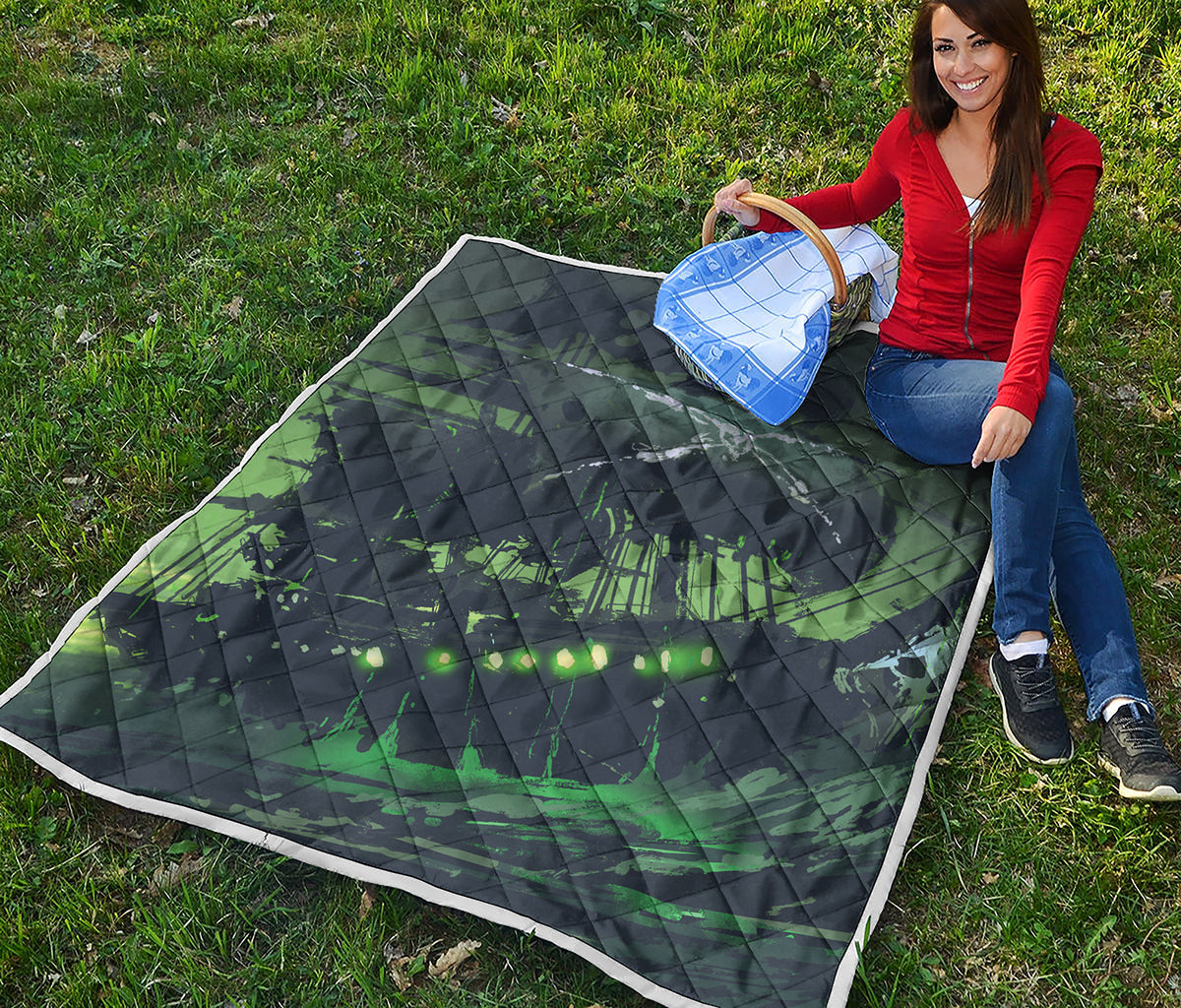 Flying Dutchman Ghost Pirate Ship Print Quilt