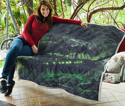 Flying Dutchman Ghost Pirate Ship Print Quilt