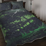 Flying Dutchman Ghost Pirate Ship Print Quilt Bed Set