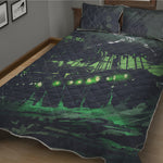 Flying Dutchman Ghost Pirate Ship Print Quilt Bed Set