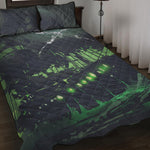 Flying Dutchman Ghost Pirate Ship Print Quilt Bed Set