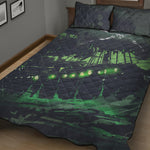 Flying Dutchman Ghost Pirate Ship Print Quilt Bed Set