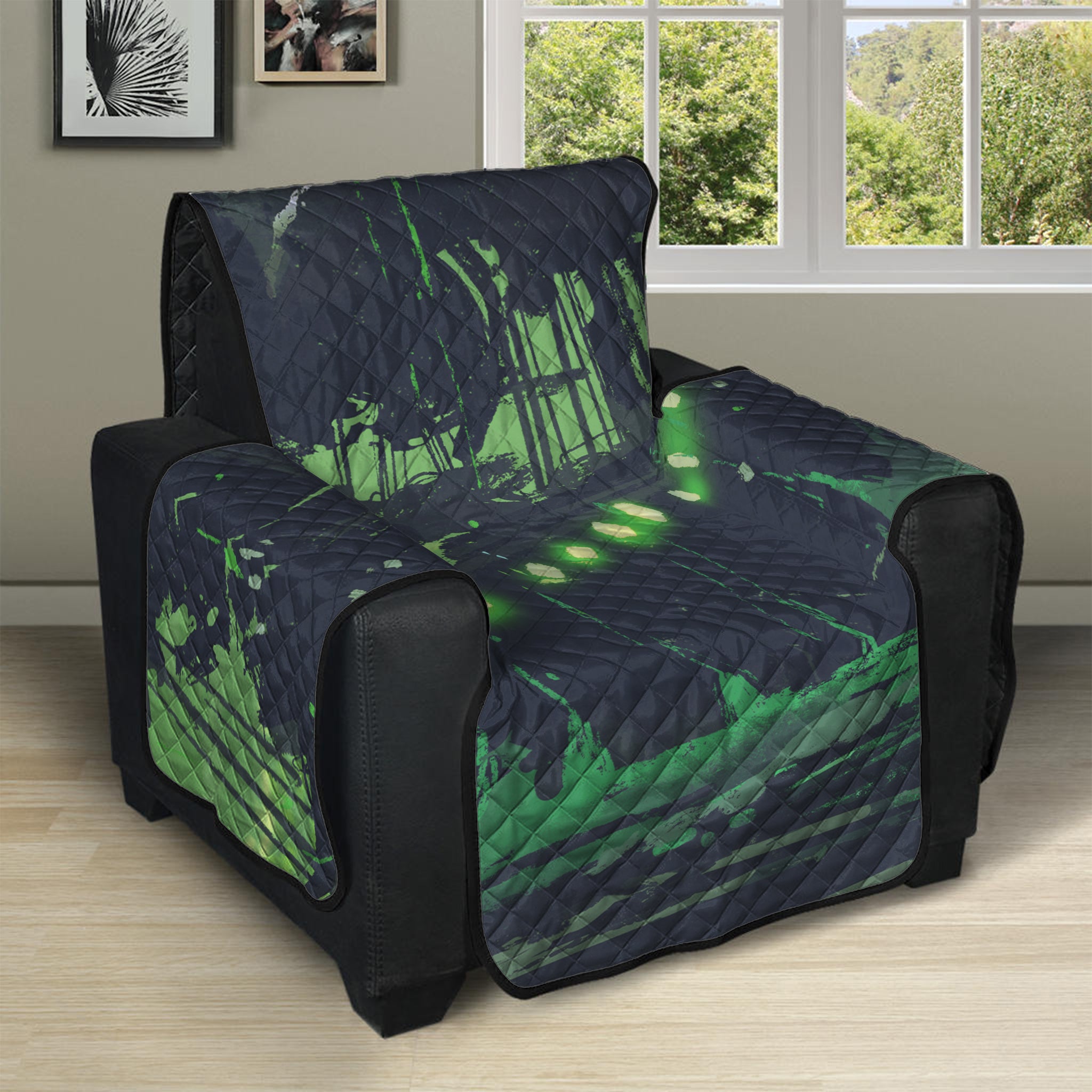 Flying Dutchman Ghost Pirate Ship Print Recliner Protector