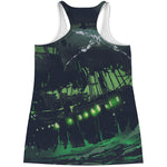Flying Dutchman Ghost Pirate Ship Print Women's Racerback Tank Top