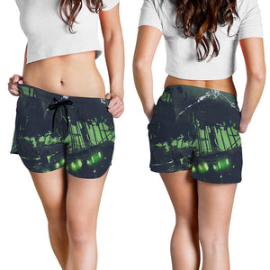 Flying Dutchman Ghost Pirate Ship Print Women's Shorts